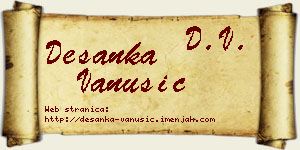 Desanka Vanušić vizit kartica